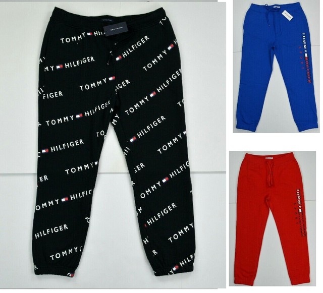 tommy hilfiger joggers mens black