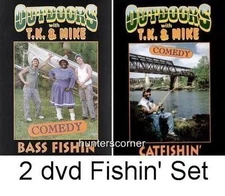 Outdoors with TK and MIKE COMEDY 2 DVD Fishing SET, Bass Fishin' and Catfishin'