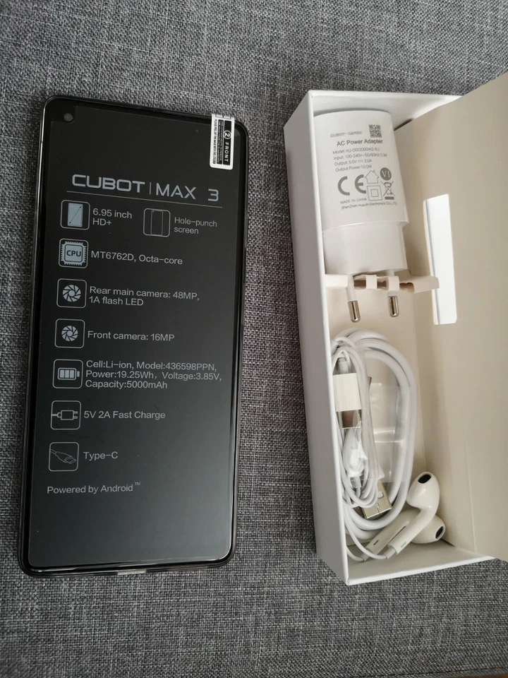 Телефон CUBOT Max 3 6,95 «5000 мАч разблокированный Android 11 48MP 4 GB 64 GB (новый)  - Изображение 4 из 4