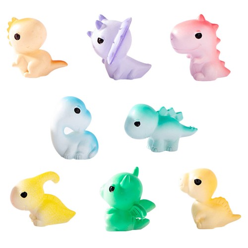 8pcs Miniature Dinosaur Figurine Micro Landscape Dinosaur Miniature Figurines