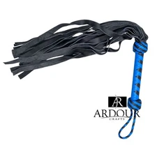 Real Cowhide Leather Flogger | 25 Tails Heavy Duty BDSM Slapper Genuine Leather