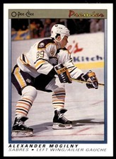 1990-91 O-Pee-Chee Box Bottoms Alexander Mogilny Buffalo Sabres #A