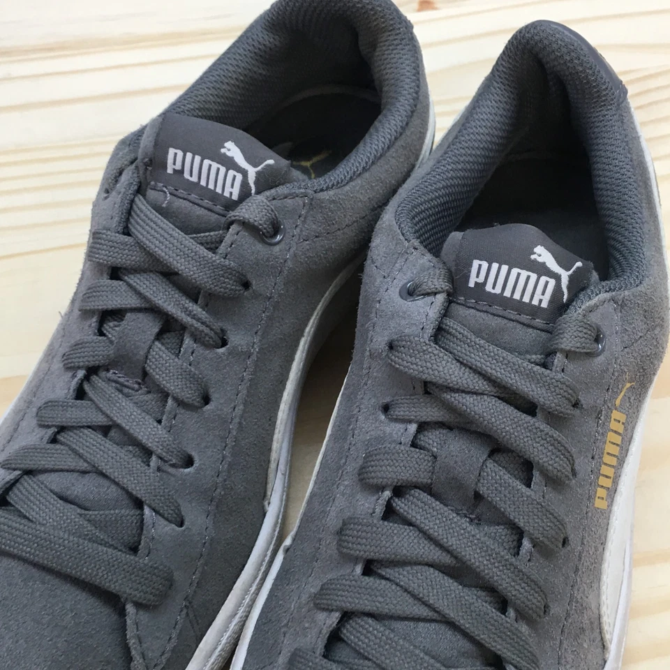 Puma туфли женщин 7,5 Vikky классический низкий кроссовок 362624 серый замшевый шнурует вверх - Изображение 4 из 4