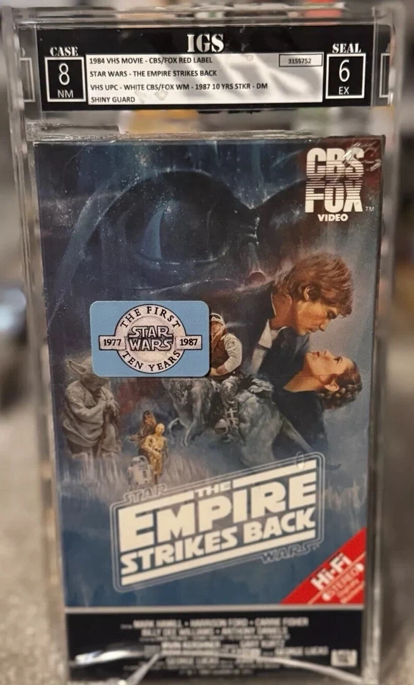 STAR WARS: THE EMPIRE STRIKES BACK IGS GRADED 8/6 1977-1987 STICKER RED LABEL - Image 2 of 4