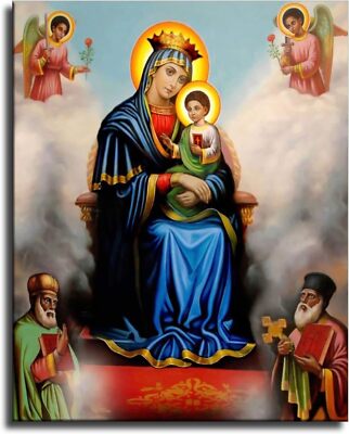 Ethiopian Orthodox Our Lady of Glory Poster and Wall Art Picture Print Framed