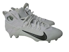 Nike Huarache 9 Elite Mid LAX Lacrosse Cleats White FD0088-101 Mens Sz 10.5