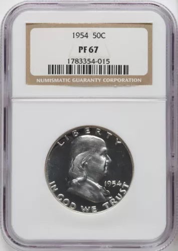 1954 Franklin Half Dollar NGC PR 67 LOOKS FULLY CAMEO - BEAUTIFUL!