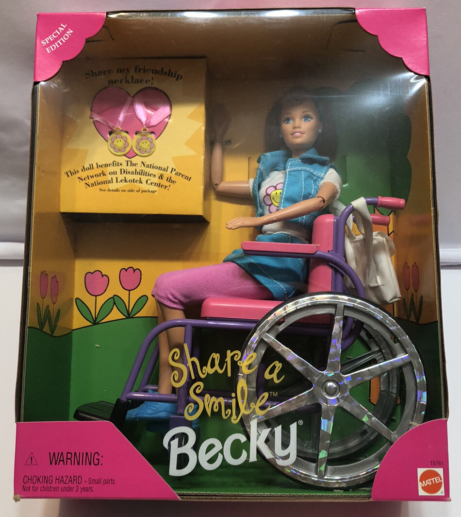 Share a Smile Becky Barbie Mattel Vintage Wheelchair 1996 New in