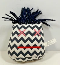 Dammit Doll Stress Relief Black & White Chevron Stripes 4.5" Inch Plush Stuffed