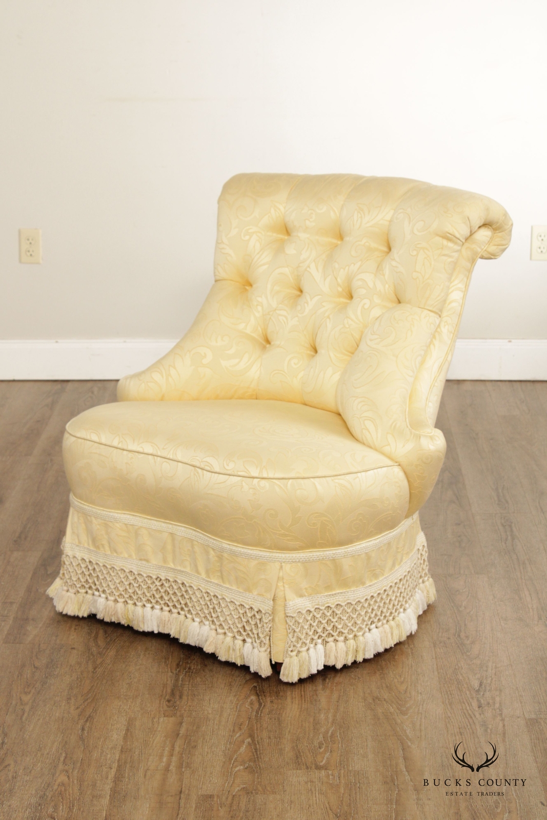 Karges French Traditional Pair of Tufted Slipper Chairs eBay