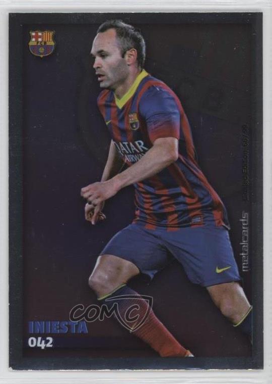 2014 Mundicromo Las Fichas Quiz de la Liga 2015 Silver Foil Andres Iniesta #042