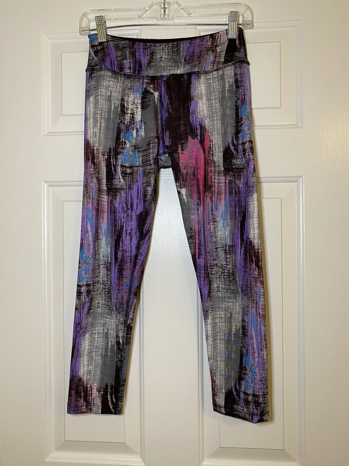 beyond-yoga lux crop foxing print pull on leggings