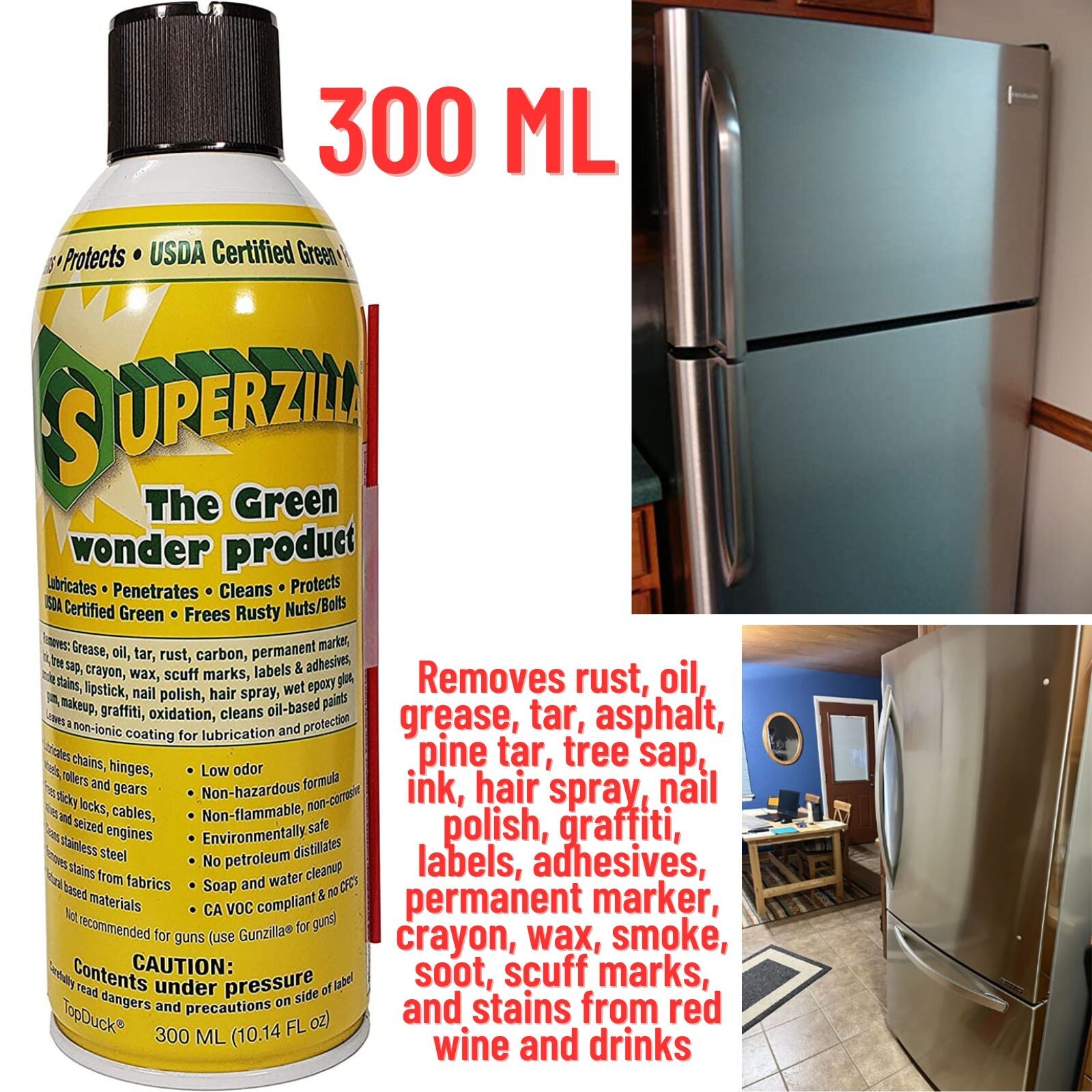 Superzilla Stainless Steel Cleaner Rust Remover Lubricant and
