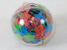 Ball Shaped Bath Soap Ornament w/Multi-Colored Confetti, Stocking Stuffer