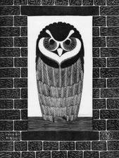 Samuel Jessurun De Mesquita Ring Owl Wall Art Print Framed 12x16