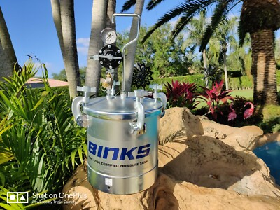#ad Binks 83C 210 Paint Tank 2.8 Gal. Zinc Plated Steel Pressure Pot $953.95