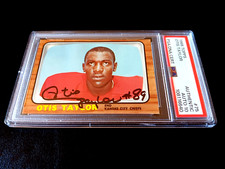 Otis Taylor Autographed 1966 Topps Football Rookie Card Chiefs AUTO 10 PSA DNA