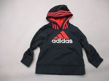 ADIDAS Size 2T Boys Multicolor Front Pocket Elastic Cuff Athletic Hoodie 813