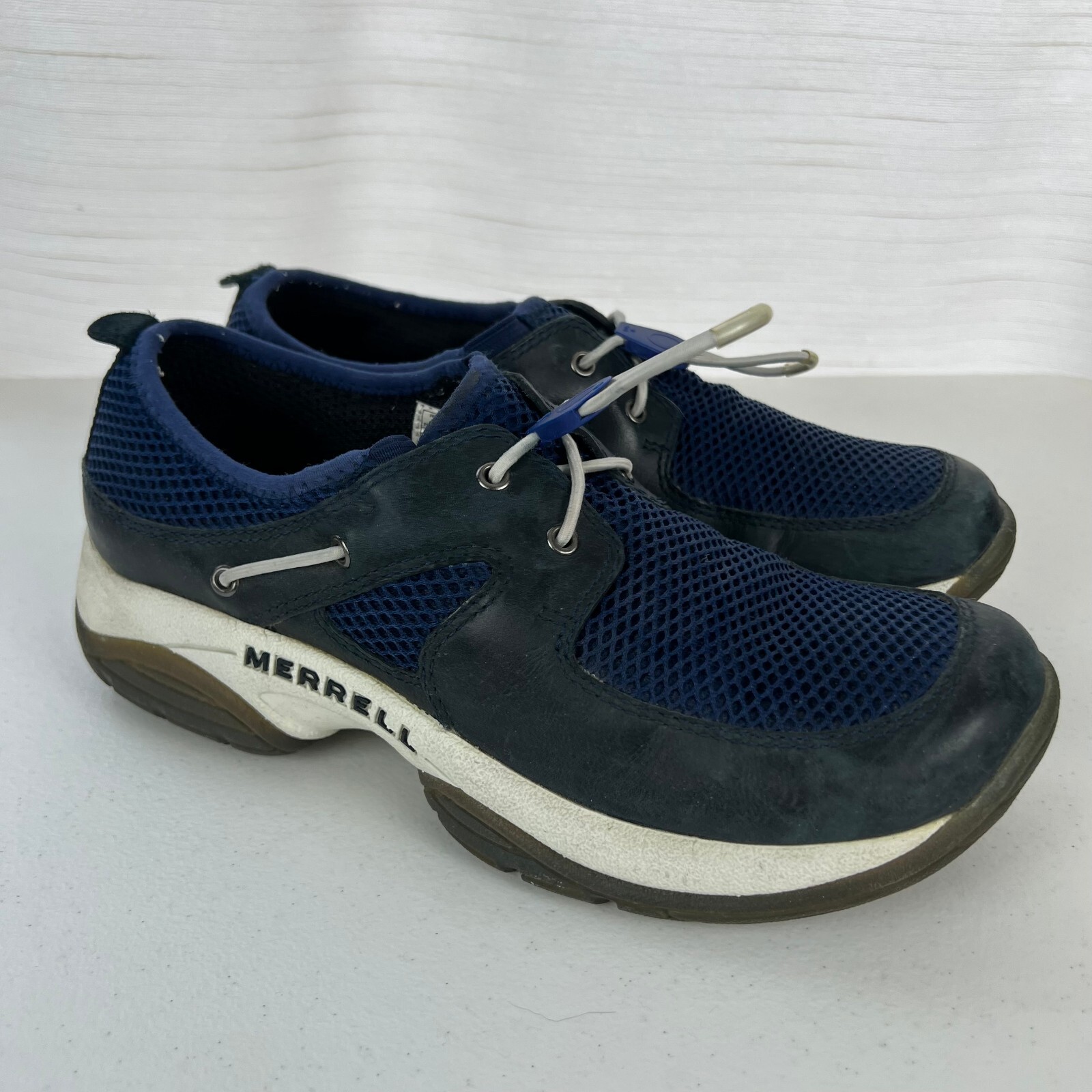 Merrell Primo Marino Sneakers Donna 8 Blu Scamosciato Stringate Basse Esterno Acqua
