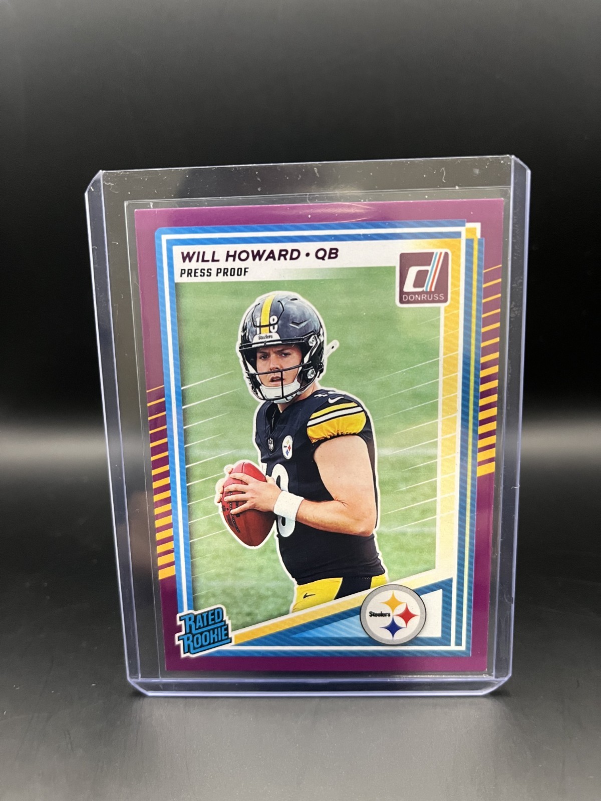 2025 Panini Donruss - Rated Rookie Will Howard #309 Purple Press Proof (RC)