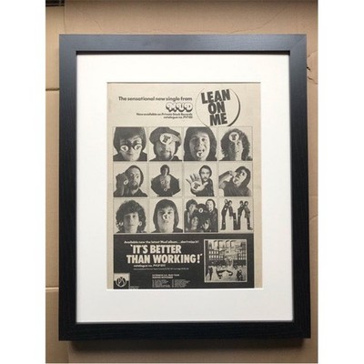 MUD LEAN ON ME (FRAMED) POSTER SIZED original music press advert from 1976 with
