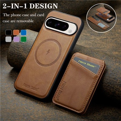 Für Google Pixel 10a 10 Pro XL 9 MagSafe PU Leder Wallet Case Kartenfach 2in1