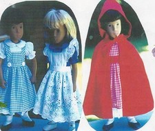 SEWING PATTERN fits 16" Sasha dolls  other dolls same in size dress cape apron