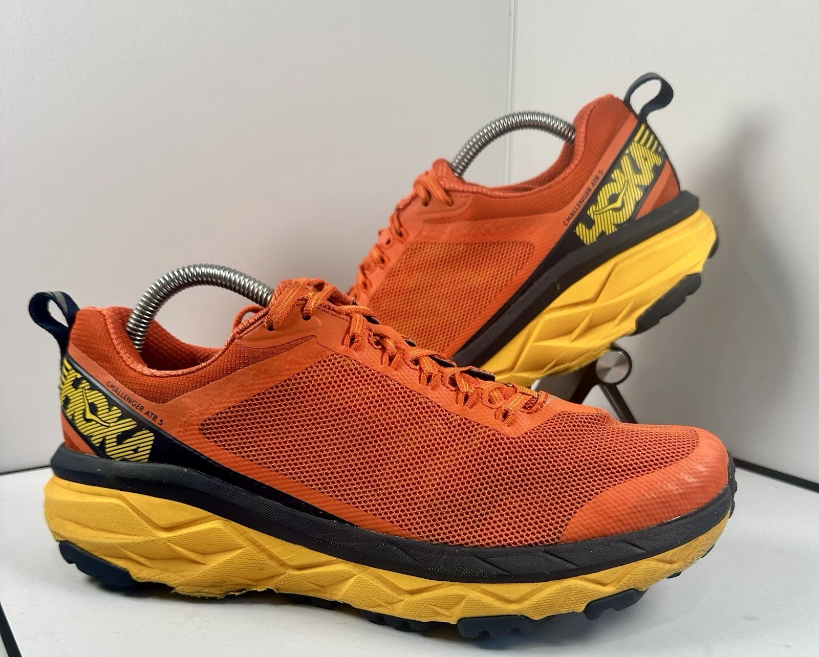 Hoka Challenger 5 Men’s Trail Shoes Orange Blue Size 9 US