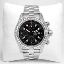 Breitling Super Avenger A13370 Auto 48mm Custom Diam Bezel/Lug Black Dial/Chrono 2