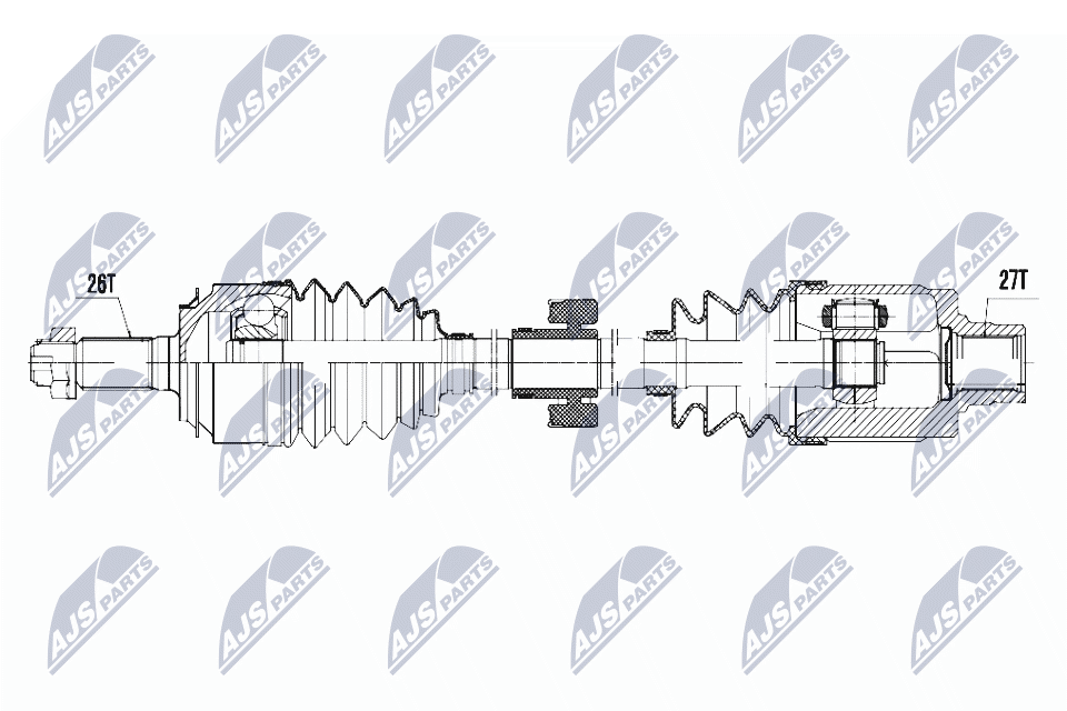 Drive Shaft Fits for Honda Civic 1.8 05 Right, MTM / OE zu Vergl DS2518R - Image 4