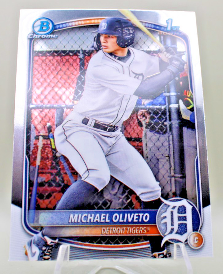 2025 Bowman Draft Chrome - Michael Oliveto #BDC-156 Tigers