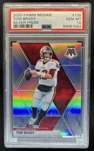 2020 Panini Mosaic Tom Brady Prizm Silver #135 Buccaneers PSA 10 GEM MINT
