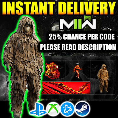 Call of Duty COD MW3 WARZONE JACK LINKS GHILLIE SKIN | 1/4 CHANCE  