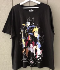 Disney Villains Size 3x Black 50/50 Cotton Polyester Blend Excellent Condition