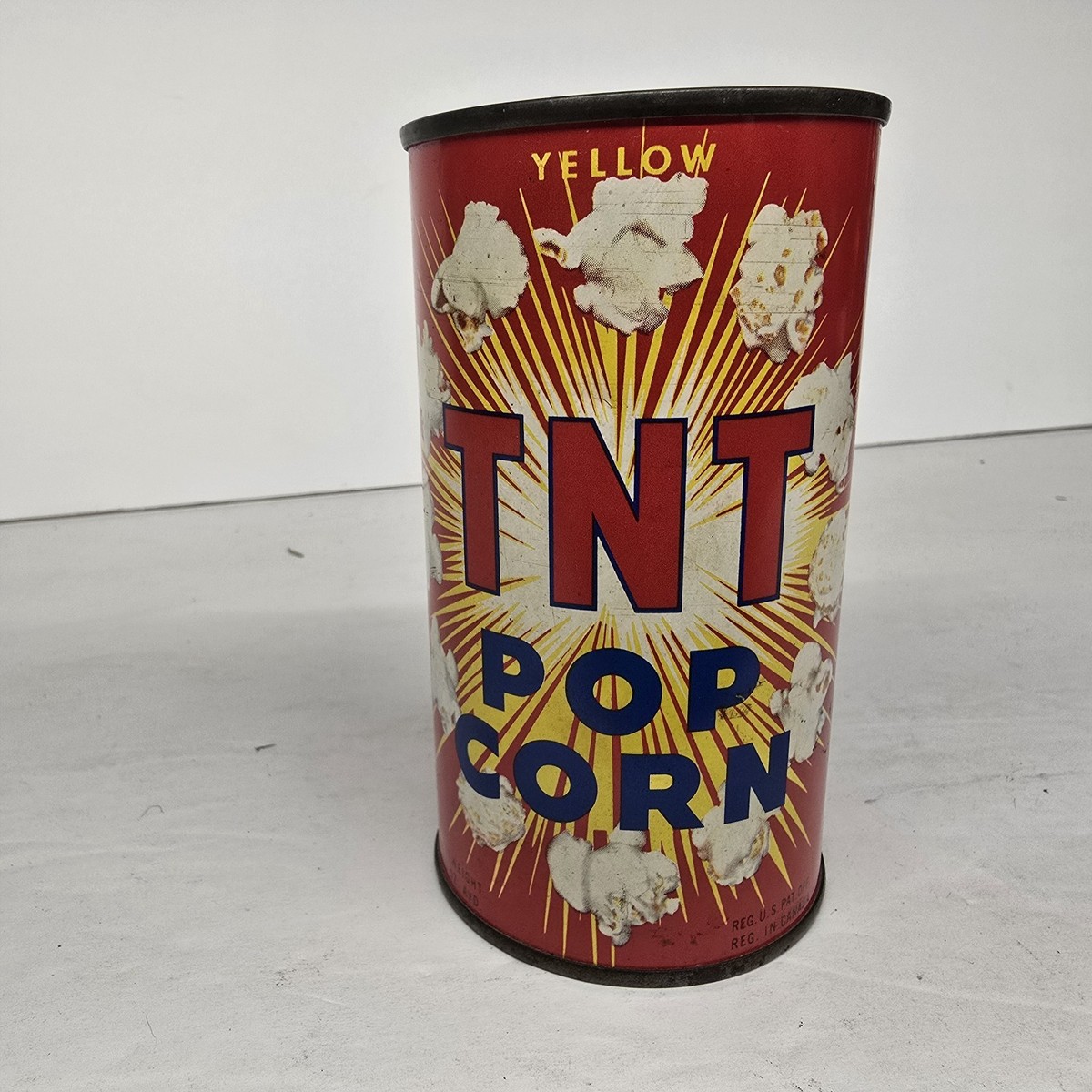 Vintage 1950s TNT POP CORN Tin Can- Unopened- 10 Ounces- Rare | eBay