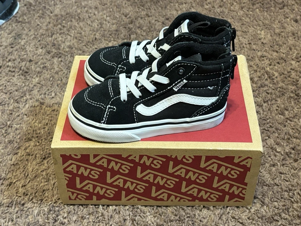 Zapatos Vans Old Skool Sk8 Hi para niños pequeños talla 7,5 Foto 2 de 4