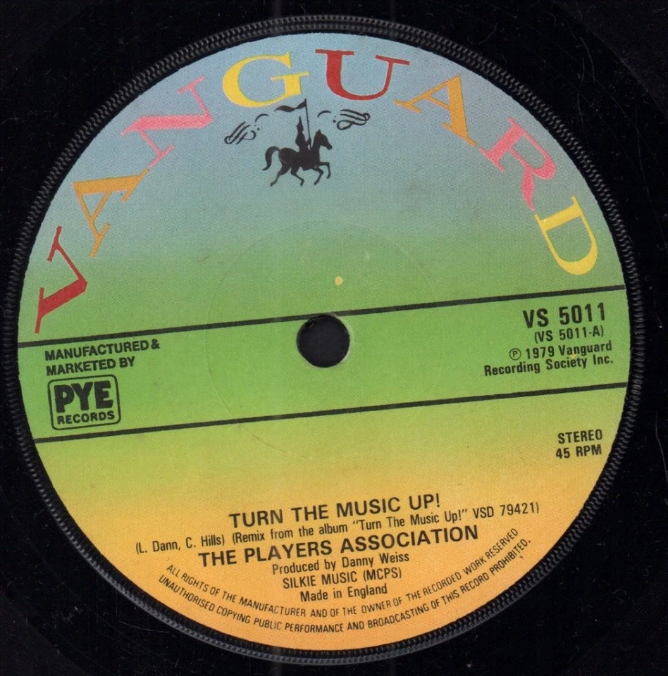Players Association Turn the Music Up 7" vinyl UK Vanguard 1979 Solid label - Image 3 of 3