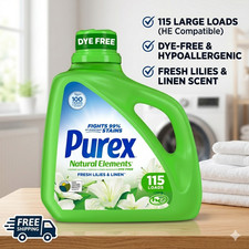 Purex Natural Elements Fresh Lilies & Linen Liquid Laundry Detergent 150 fl oz 0.11 per gallon