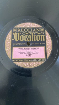 Rare 78rpm record, E-, ROSING : Prince Vladimir's Cavatina , Vocalion A-0159 - Image 1 of 2