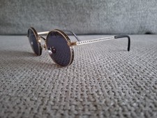 MATSUDA Round Sunglasses Model M3100 Gold Black Blue LNS 47-23