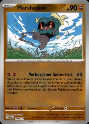 Pokemon Marshadow MEG 080 Uncommon Reverse Holo (6012)