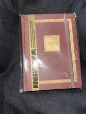 Peter Pauper Press Journal with Insertable Initial Monogram V Brown Embossed