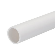 PVC Rigid Round Pipe 21mm ID 25mm OD 20cm/8" Length White High Impact