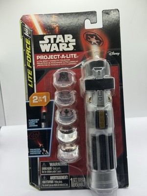 DISNEY STAR WARS LIGHTSABER PROJECT A LITE - 2 IN 1 TORCH OR PROJECTOR 6 X DISCS