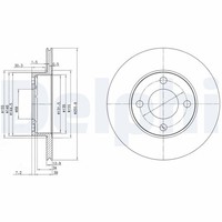 2X Bremsscheibe Delphi BG2215 FüR 90 80 100 C2 B3 Audi C3 893 894 8A2 Avant 445