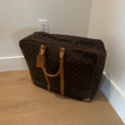 Louis Vuitton Monogram Soft Suitcase 22in x 16in  Brown/Tan Leather Trim Zip