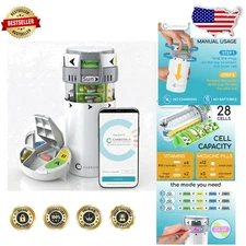 Sturdy Pill Dispenser - Compact Medicine Storage, Travel-Friendly, 4 Daily Doses