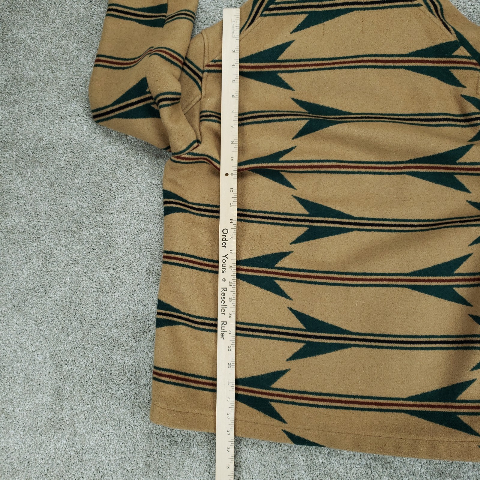 Pendleton Jacket Mens Medium Brown Green Arrow & … - image 10