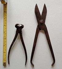 Vintage Hand Tools - Tin Snips/ Metal Cutters + End Cutting Nippers / Pliers