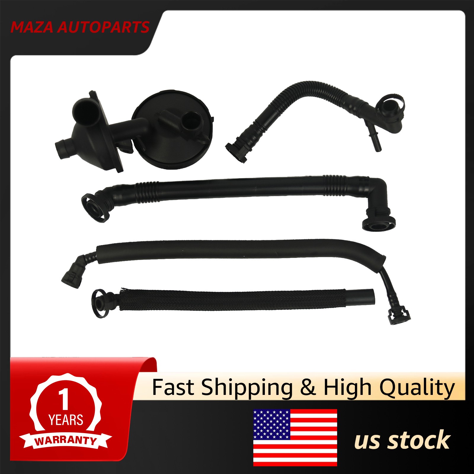 PCV Crankcase Vent Valve & Breather Hose Kit fit BMW E46 Z4 X3 3 Series 325i 2.5